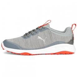 Puma Fusion Pro Golf Shoes Cool Mid Gray/Silver/Red