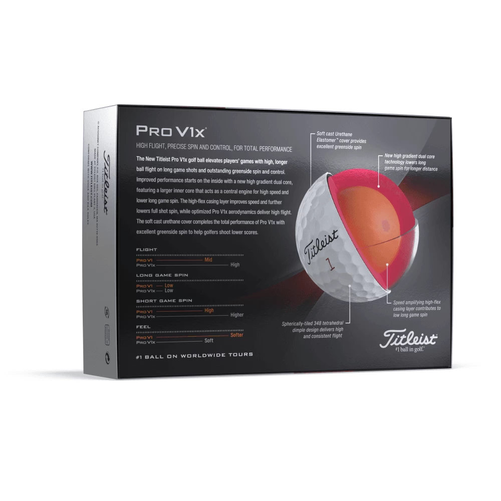 Titleist 2023 Pro V1X White Golf Balls (doz) 5 Titleist 2023 Pro V1X White Golf Balls (doz) - Image 3