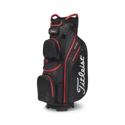 Titleist Cart 14 StaDry Golf Bag Black/Black/Red