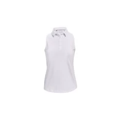 Under Armour Ladies Zinger Sleeveless Polo - White