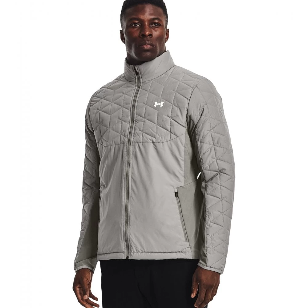 Under Armour Mens ColdGear Reactor Hybrid Jacket GRAY 3 Under Armour Mens ColdGear Reactor Hybrid Jacket GRAY